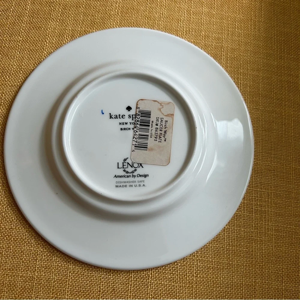 Kate Spade Lenox Birch Way Saucer plate dish blue green white